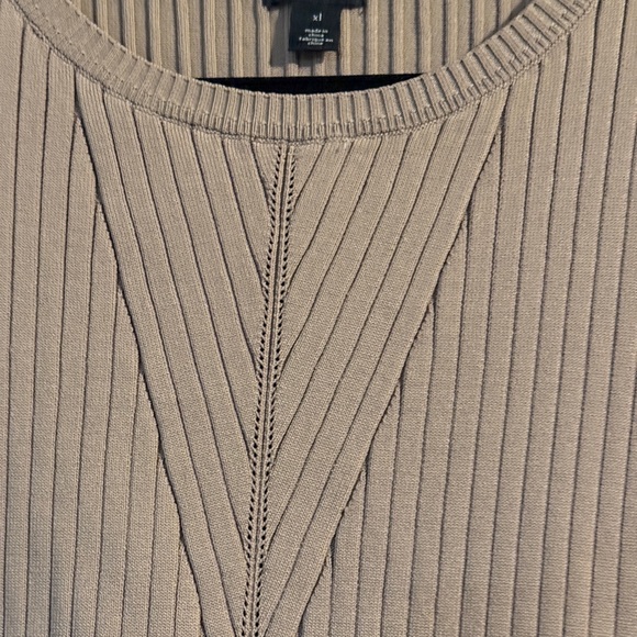 Halogen Ribbed Sleeveless Sweater Vest | tan | Size 1X - Picture 4 of 10